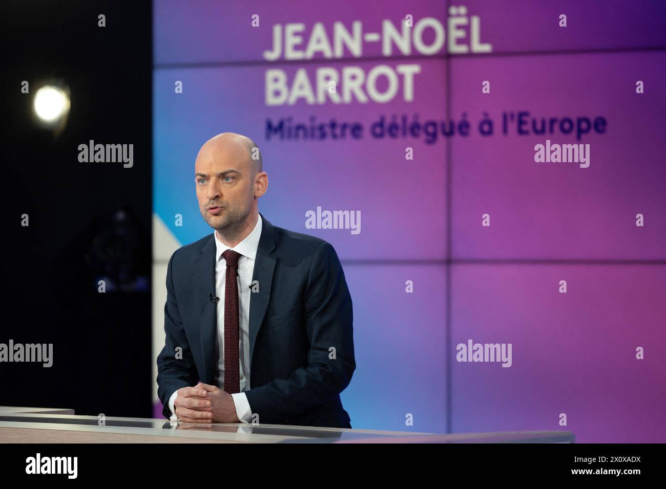 French Deputy Minister for Europe Jean Noel Barrot ahead of an