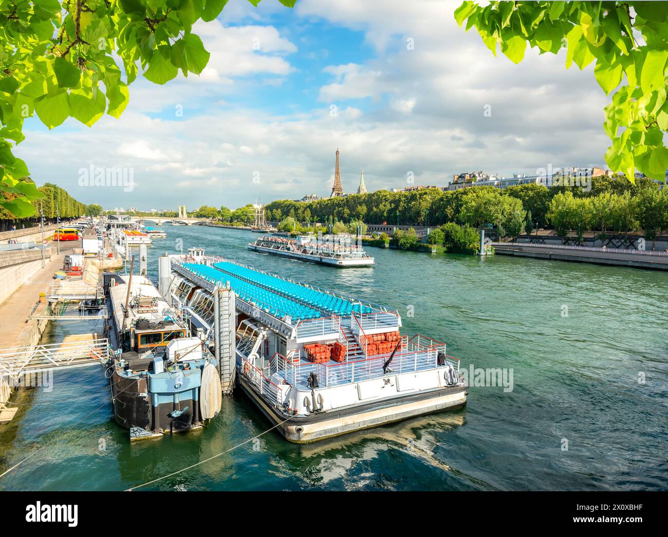 Pont Alexandre in Paris on the Seine River Stock Photo