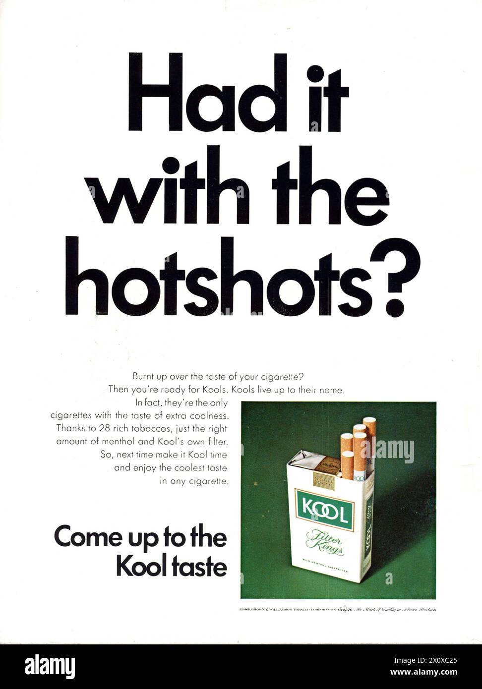 Kool cigarettes ad hi-res stock photography and images - Alamy