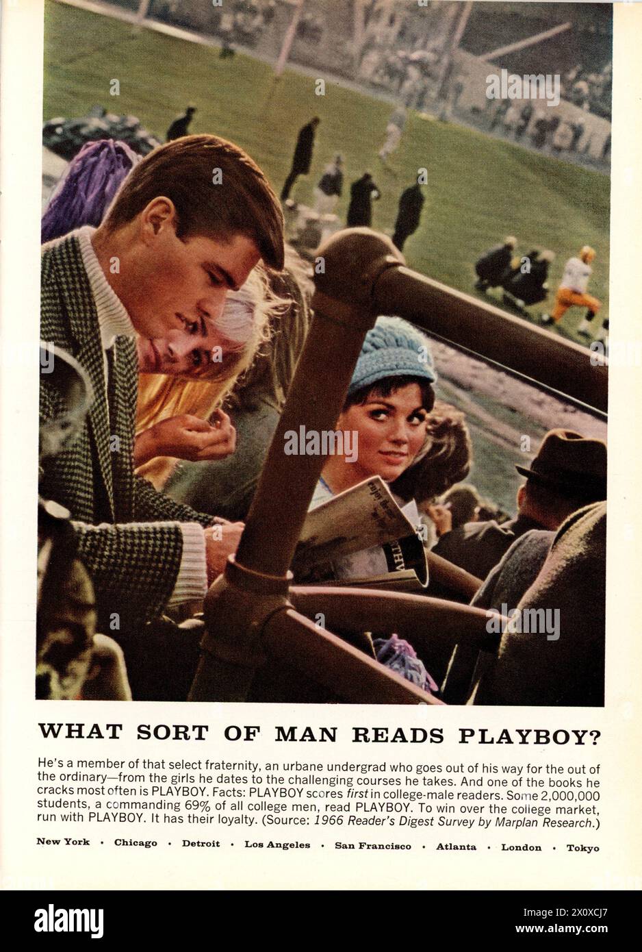Vintage 'Playboy' magazine September 1968 issue advert, USA Stock Photo