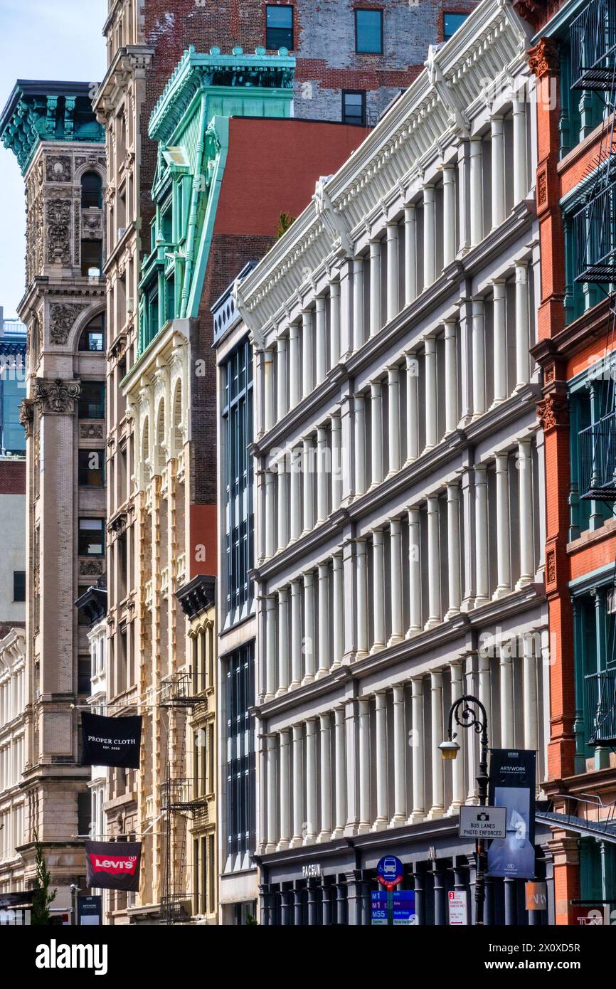 Broadway in SoHo is an historic district, NYC, USA, 2024 Stock Photo