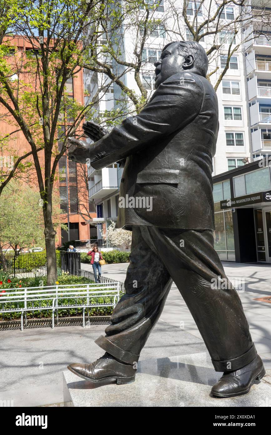 Statue of Fiorello Henry La Guardia, Mayor of New York City 1934-45, Greenwich Village, New York City, USA  2024 Stock Photo