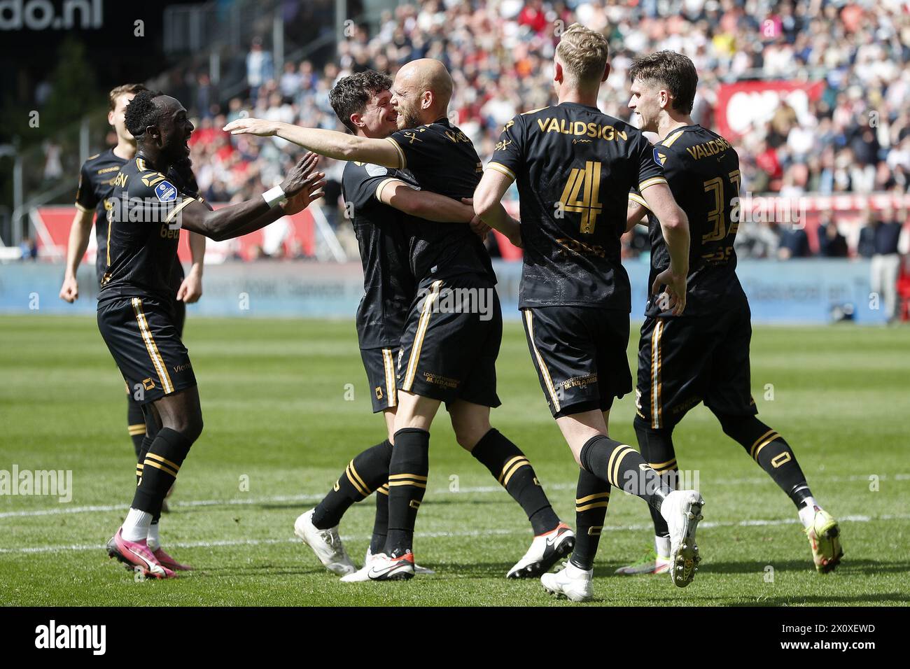 UTRECHT - Gerrit Nauber of Go Ahead Eagles celebrates the 1-1 during ...