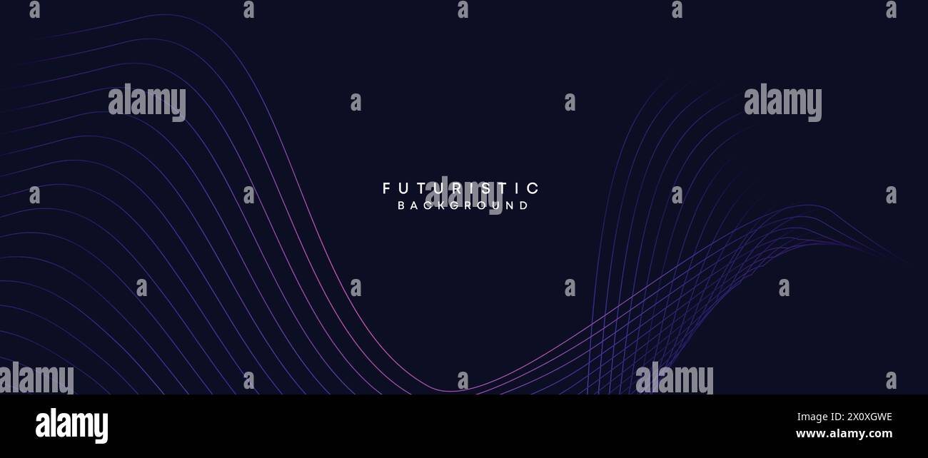 technology, digital age, data visualization, future technology background Smooth wave lines with purple, blue, and green gradient banner, presentation Stock Vector