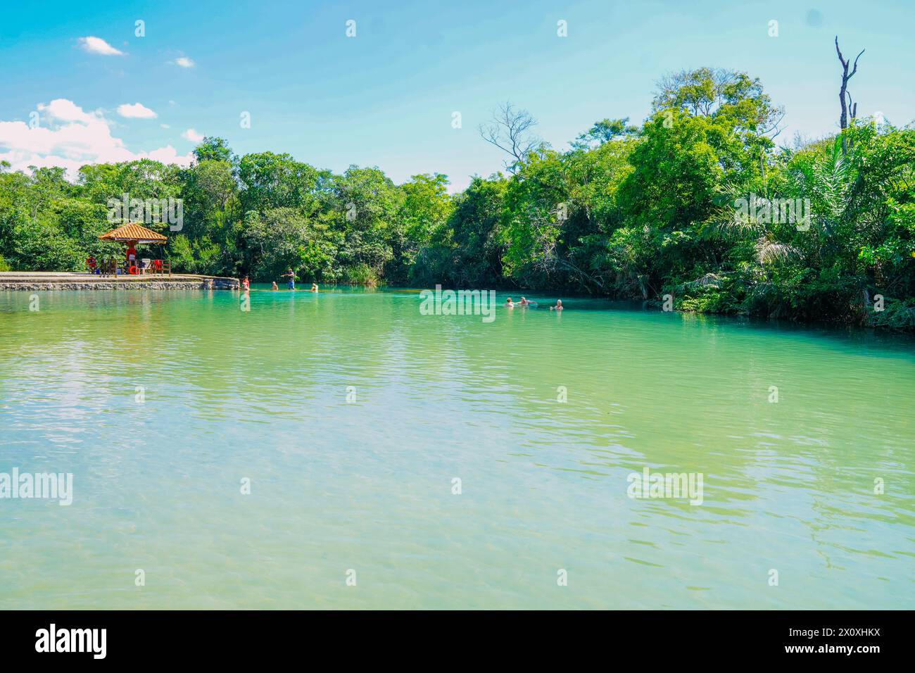 Partial view of the Formoso River, in the municipal resort, in Bonito, in Mato Grosso do Sul Stock Photo