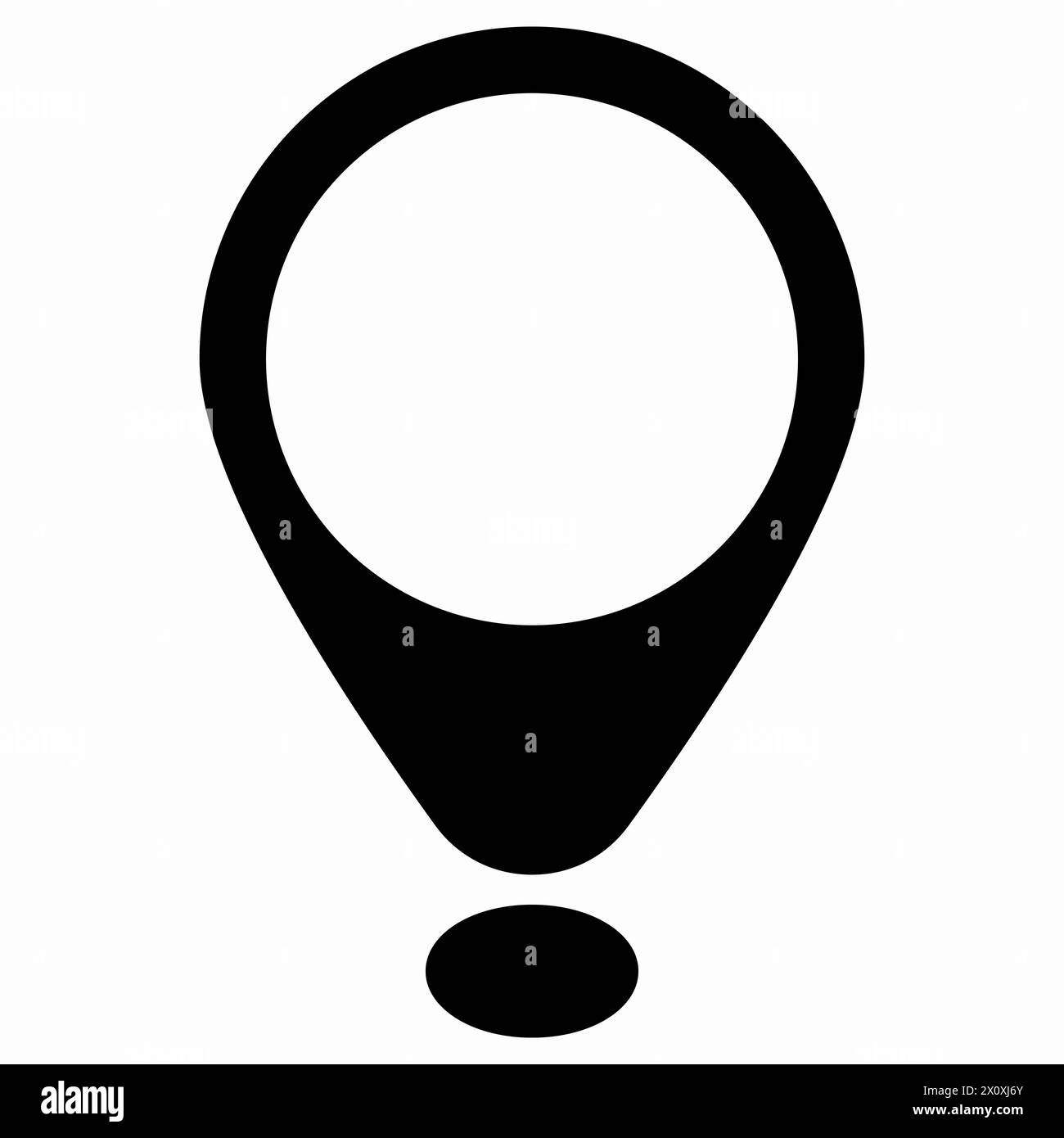 Location pin map icon. Flat design. Vector illustration sign on a white ...