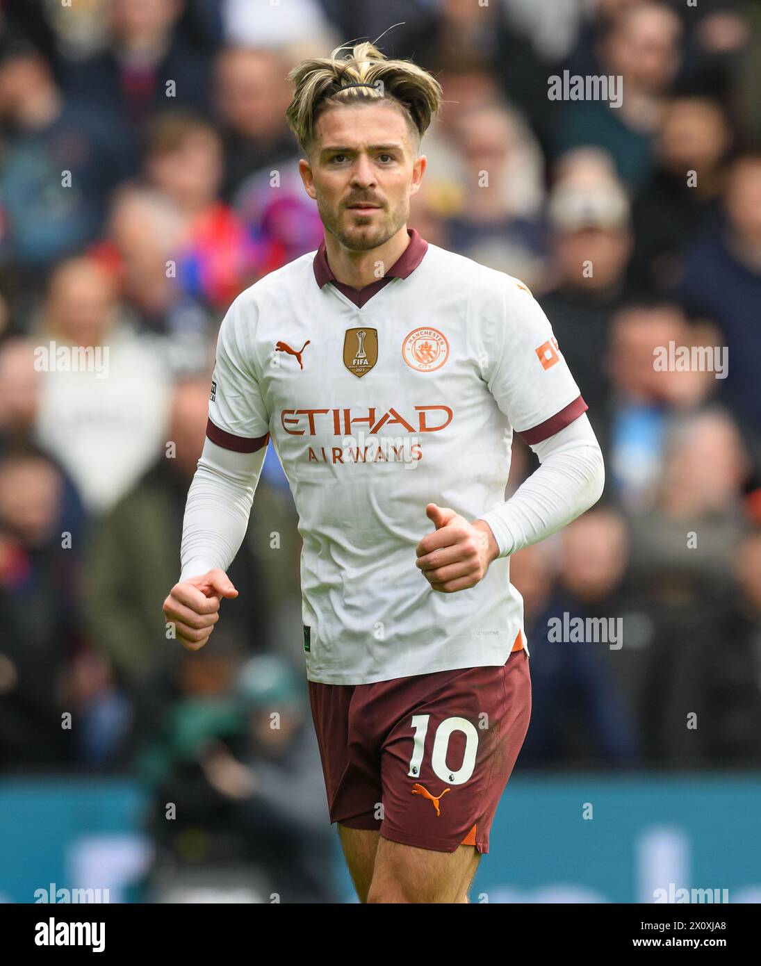 London, UK. 06th Apr, 2024. 06 Apr 2024 - Crystal Palace v Manchester City - Premier League - Selhurst Park. Jack Grealish in action against Crystal Palace. Picture Credit: Mark Pain/Alamy Live News Stock Photo