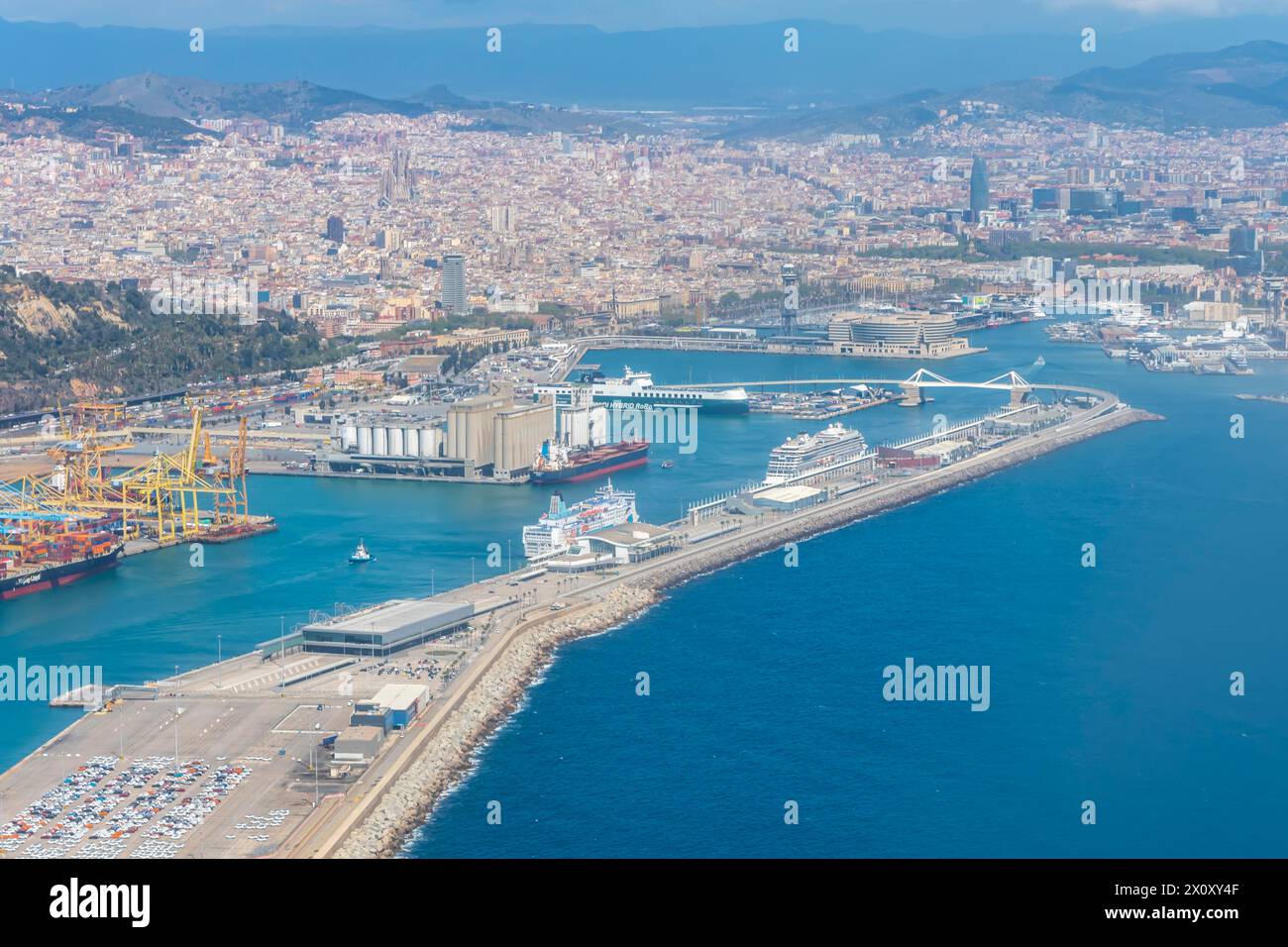 Aerial view barcelonas port hi-res stock photography and images - Alamy