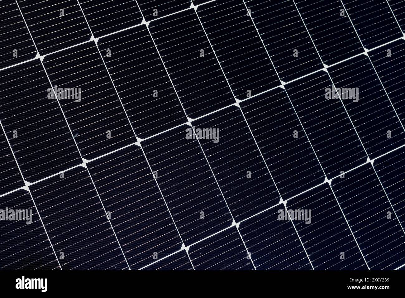 Below view of a solar cells or photovoltaic panels for renewable energy Stock Photo