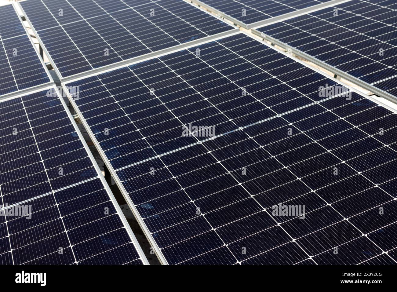 Solar panels for producing clean energy Stock Photo - Alamy