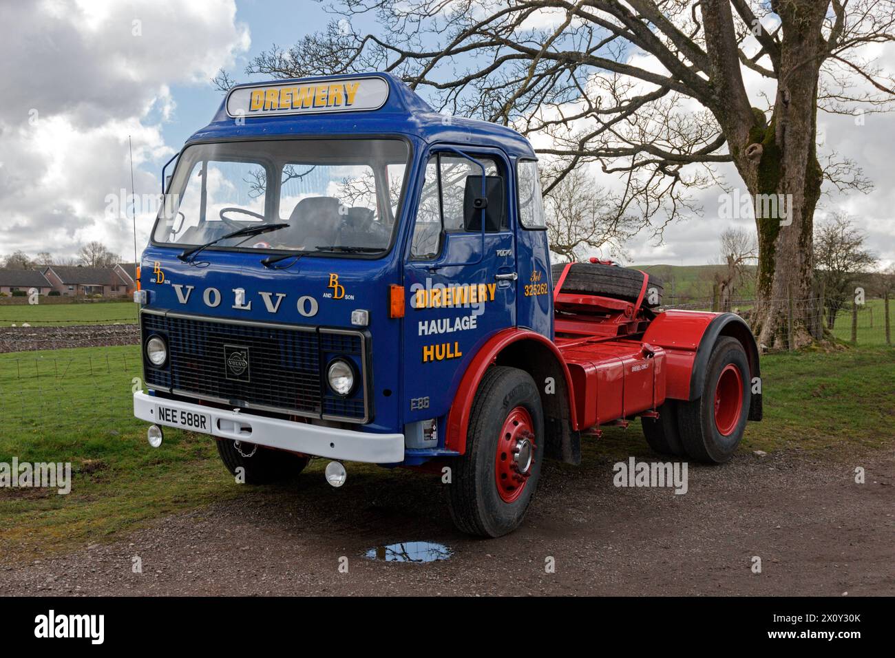 Volvo F86 at Kirkby Stephen. Cumbria Easter Rally 2024. Stock Photo