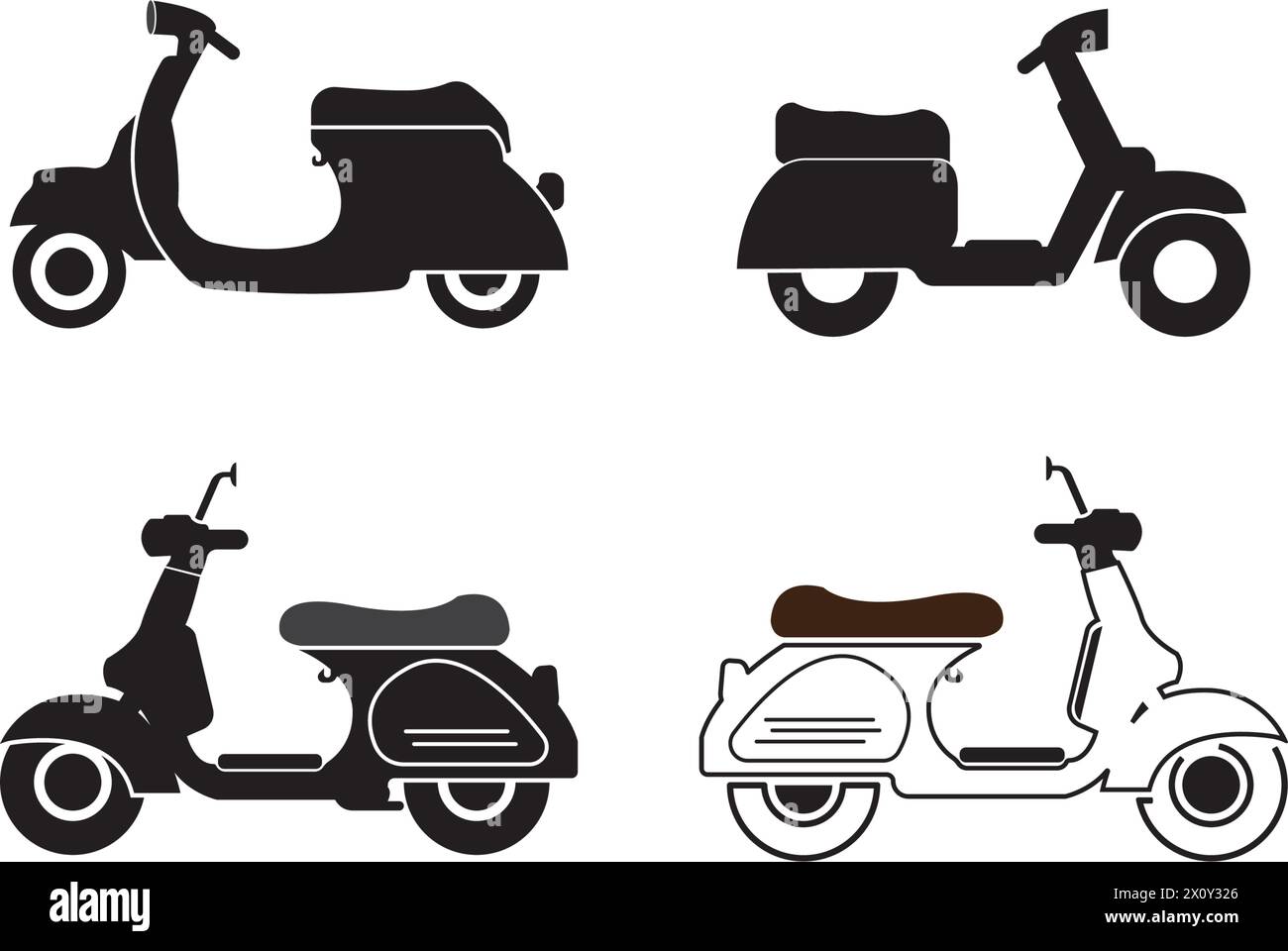 scooter icon vector illustration design template. Stock Vector
