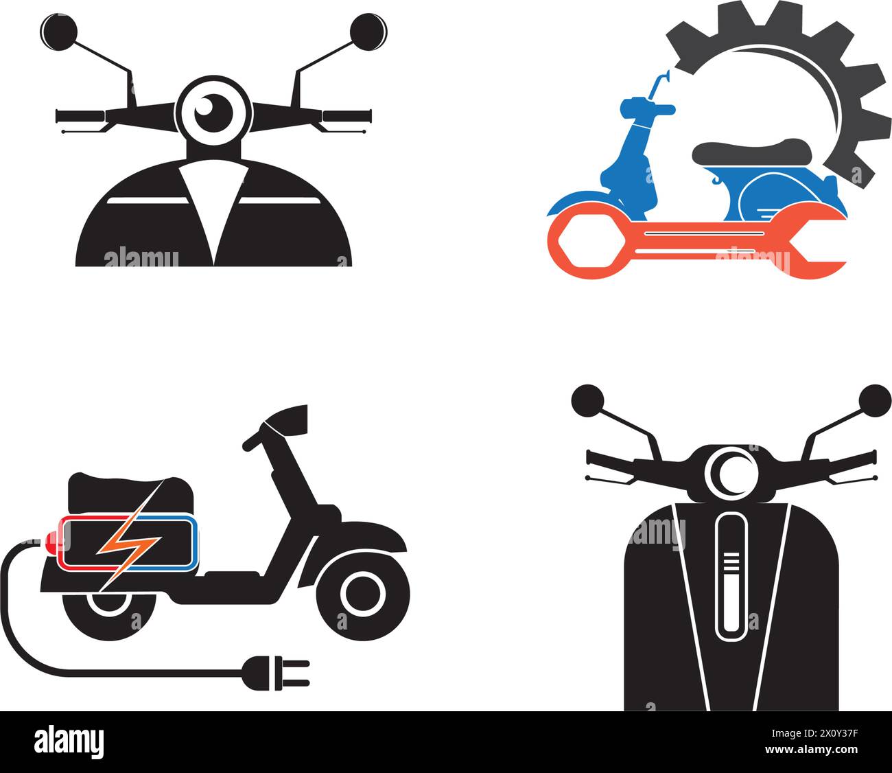 scooter icon vector illustration design template. Stock Vector