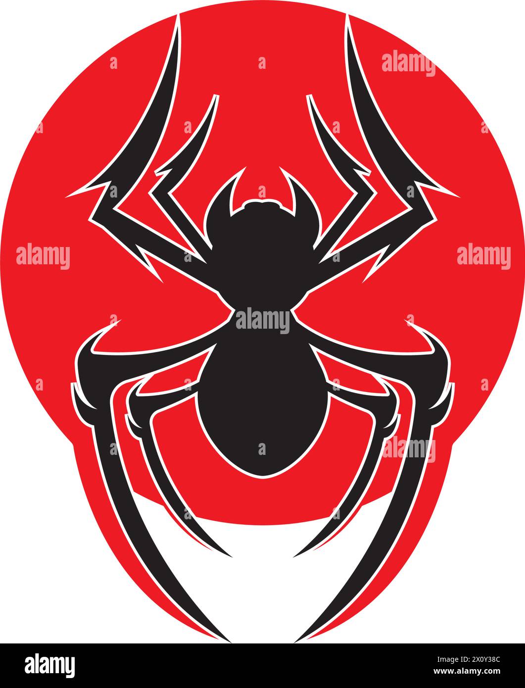 Spider icon logo vector design template Stock Vector