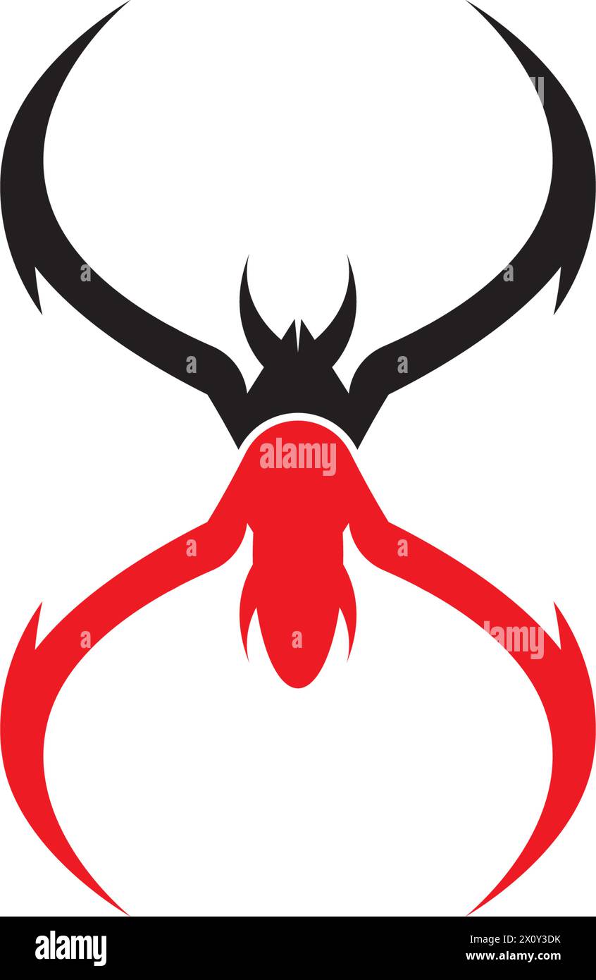 Spider icon logo vector design template Stock Vector