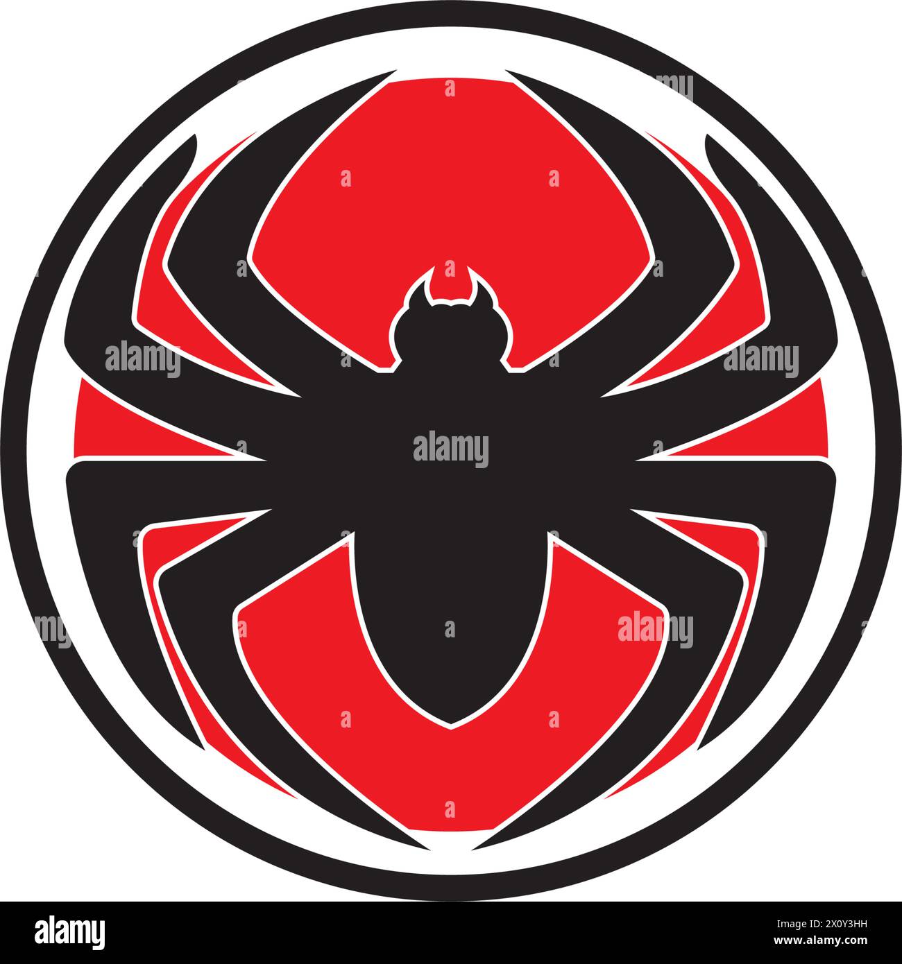 Spider icon logo vector design template Stock Vector