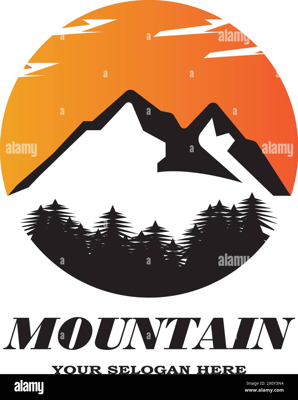 Mountain icon Logo Business Template Vector illustration design Stock Vector