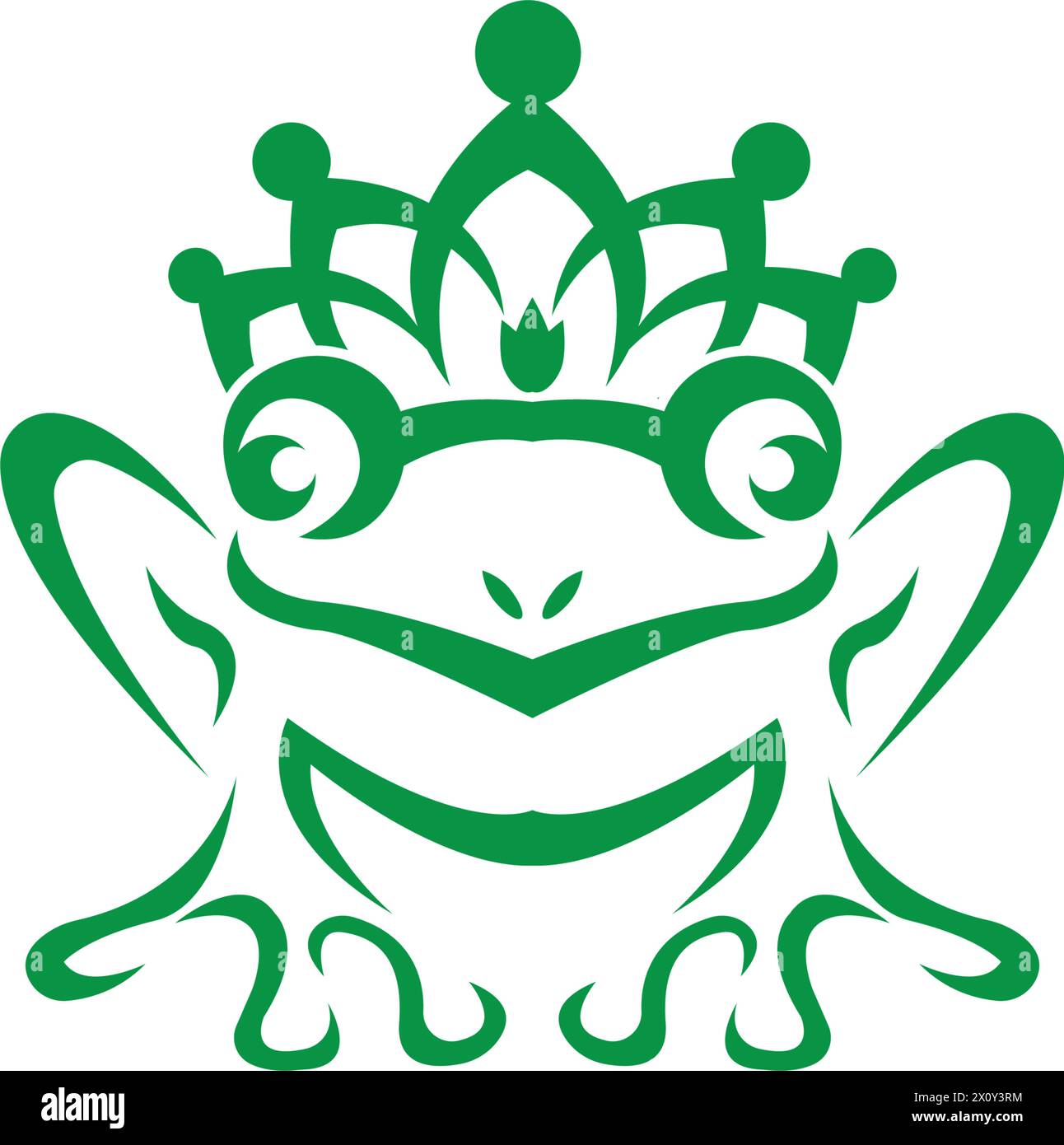Frog Logo Template vector illustration design Stock Vector