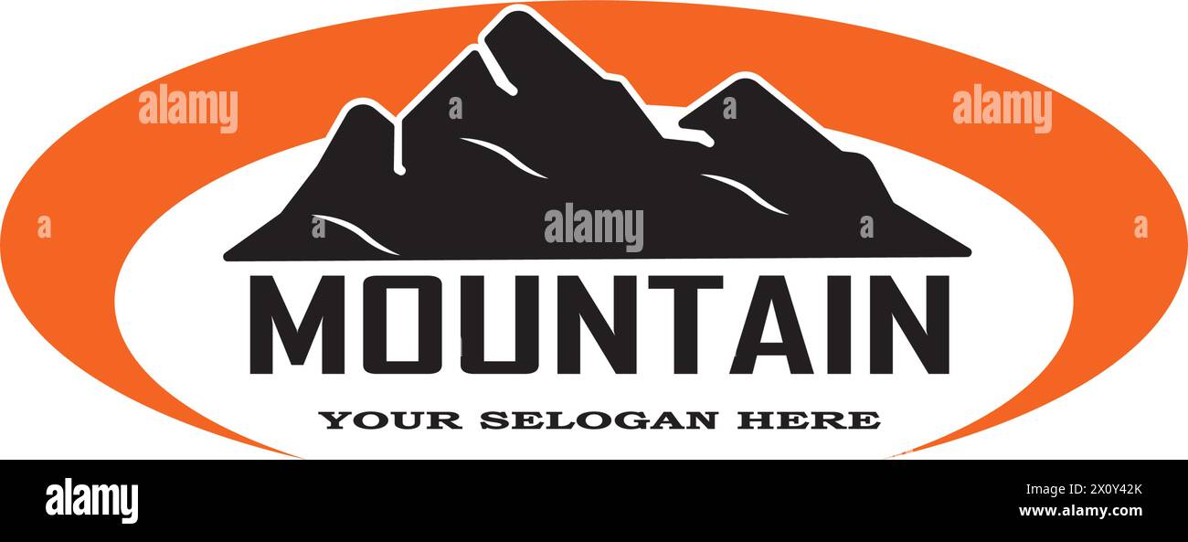 Mountain icon Logo Business Template Vector illustration design Stock Vector