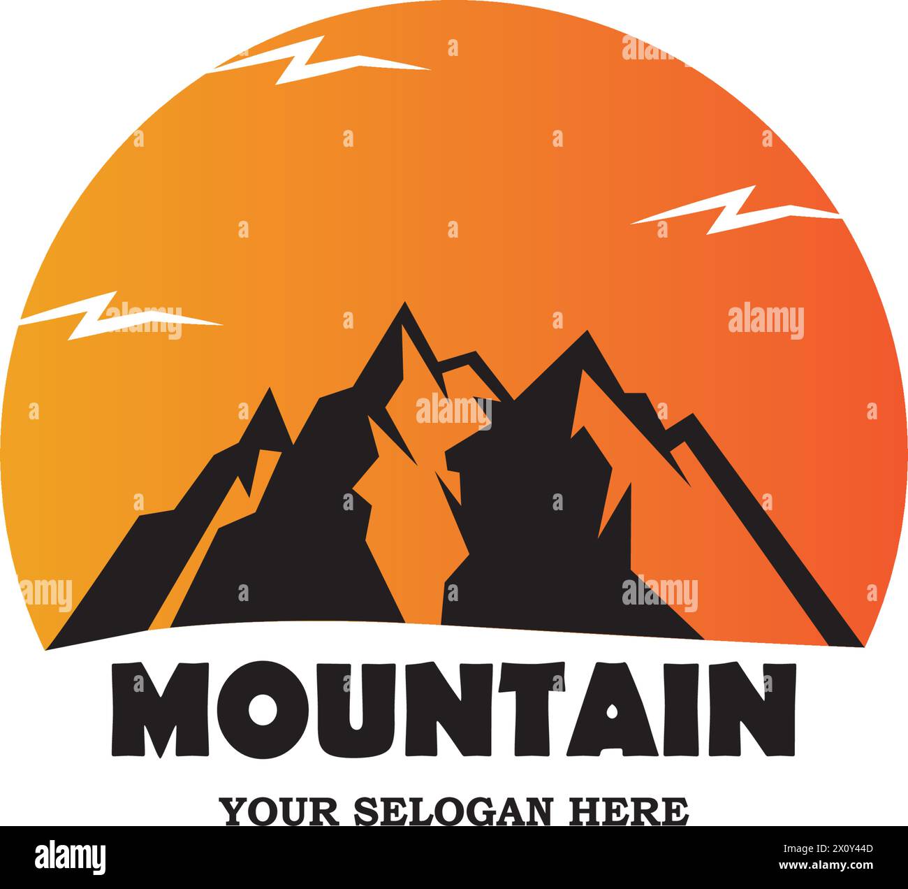 Mountain icon Logo Business Template Vector illustration design Stock Vector