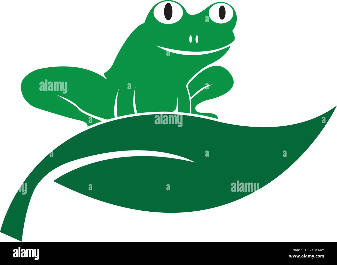 Frog Logo Template vector illustration design Stock Vector