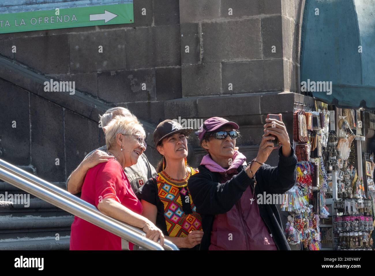 Mexico City, Mexico. 12th Mar, 2024. Tourists take a selfie at The ...
