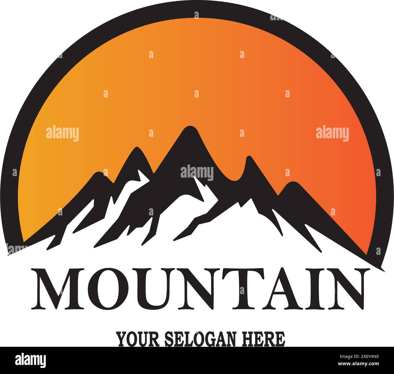 Mountain icon Logo Business Template Vector illustration design Stock Vector