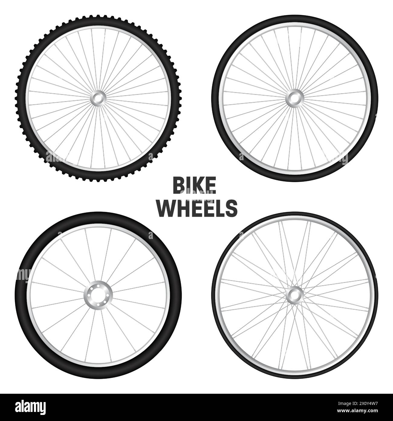 Metal spokes wheels Stock Vector Images Alamy