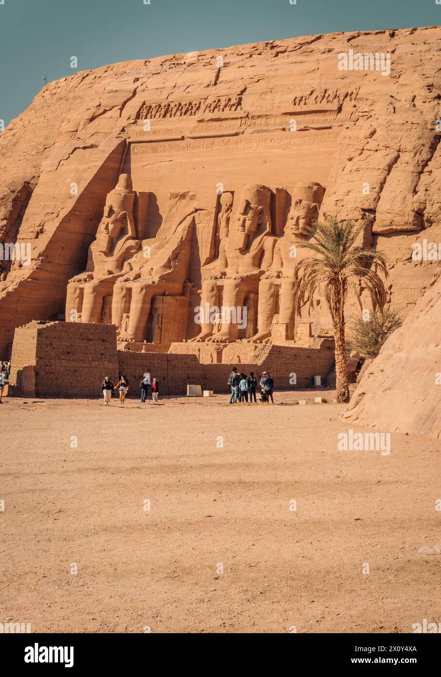Temple of Abu Simbel in Aswan in the Egyptian part of Nubia Stock Photo