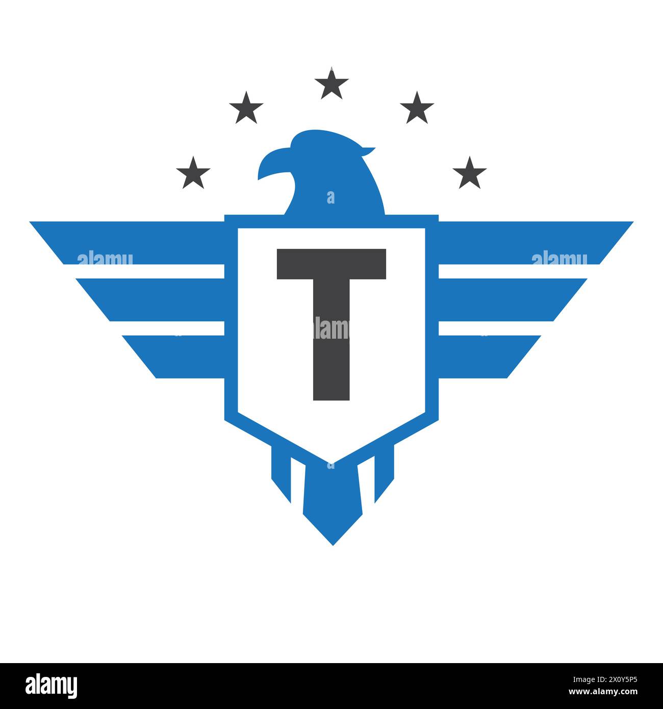 Initial Wing Logo On Letter T For Transportation Symbol Stock Vector ...