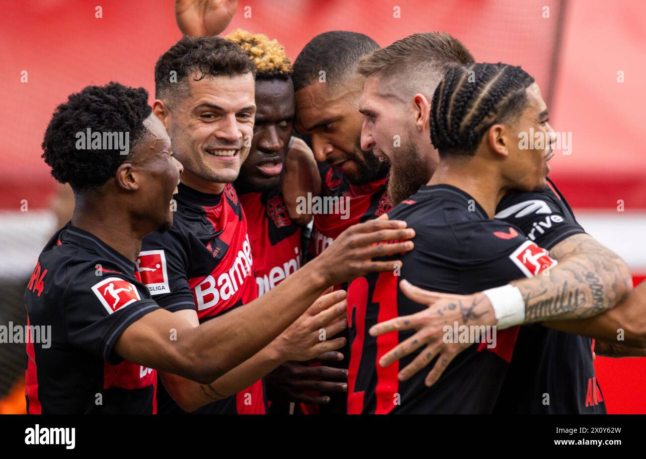 Leverkusen Germany. 14th Apr 2024. Torjubel: Nathan Tella (Leverkusen ...