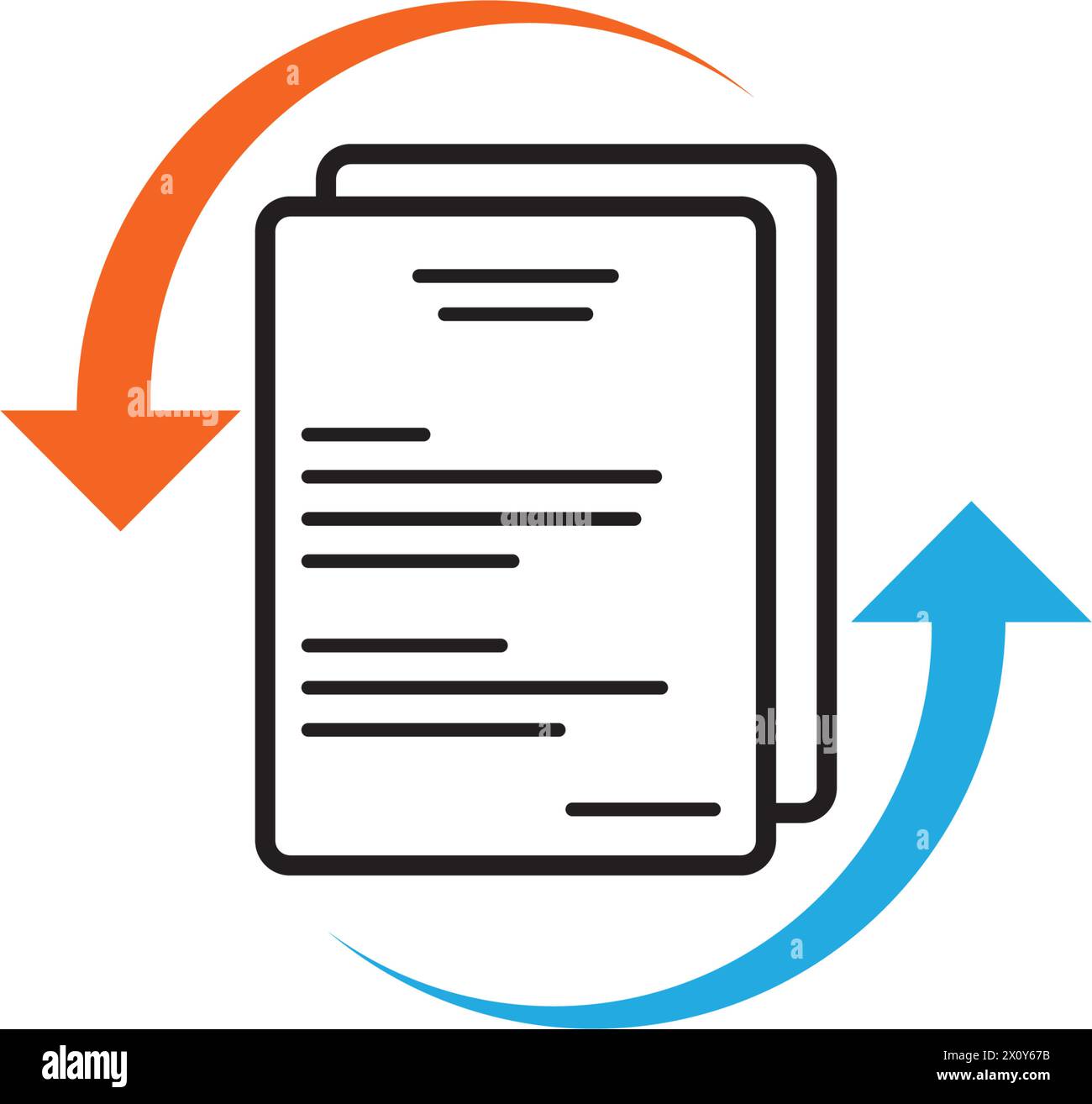 document icon logo vector design template Stock Vector