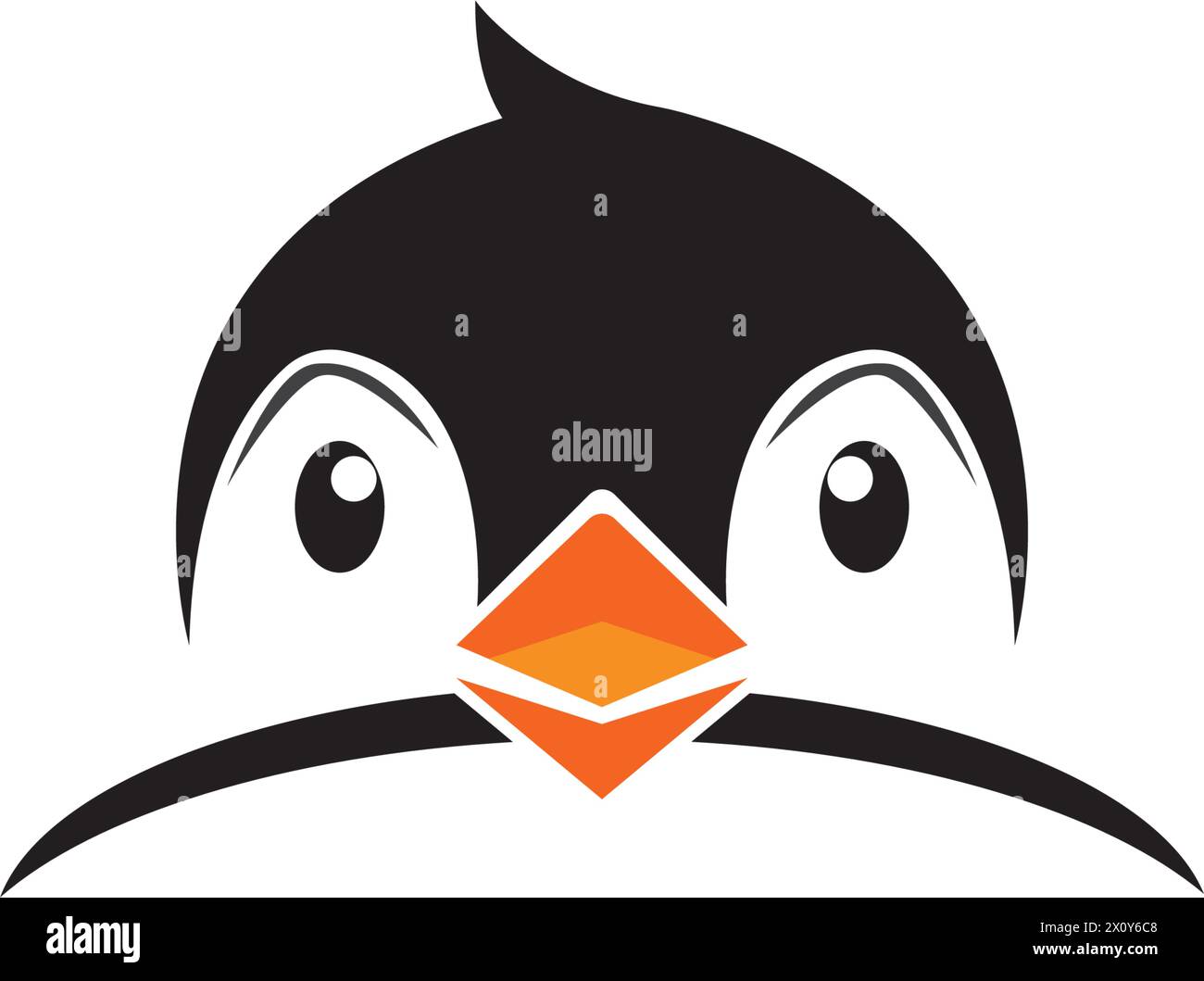 Penguin icon logo vector design template Stock Vector