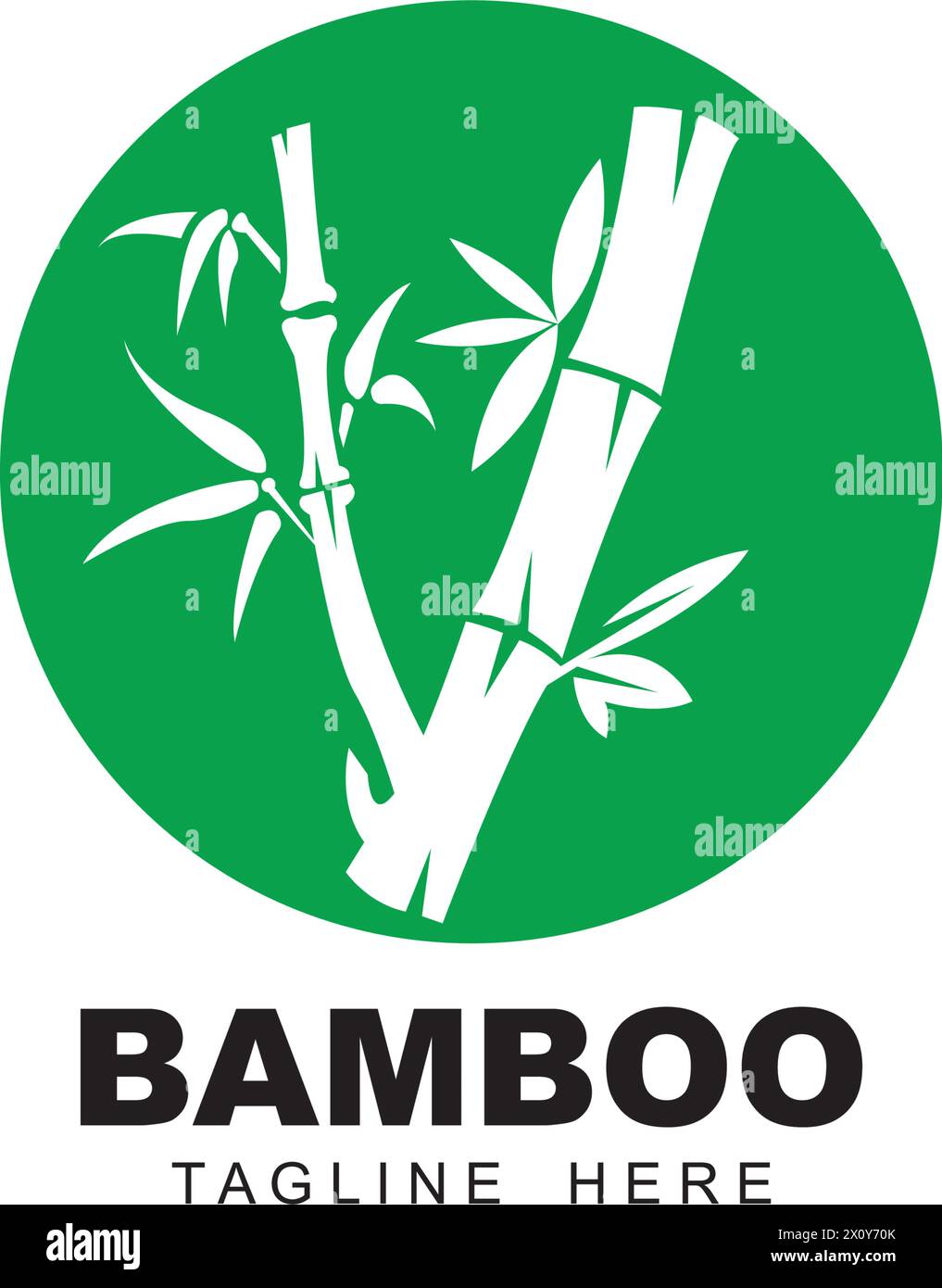 Bamboo logo vector icon illustration design Stock Vector