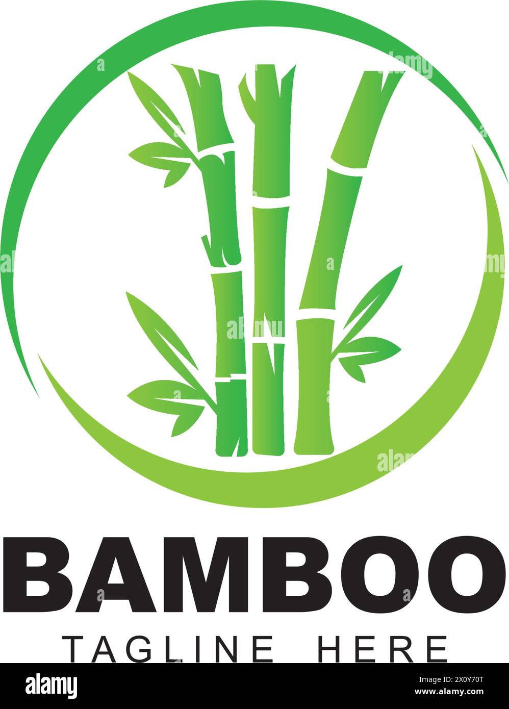 Bamboo logo vector icon illustration design Stock Vector