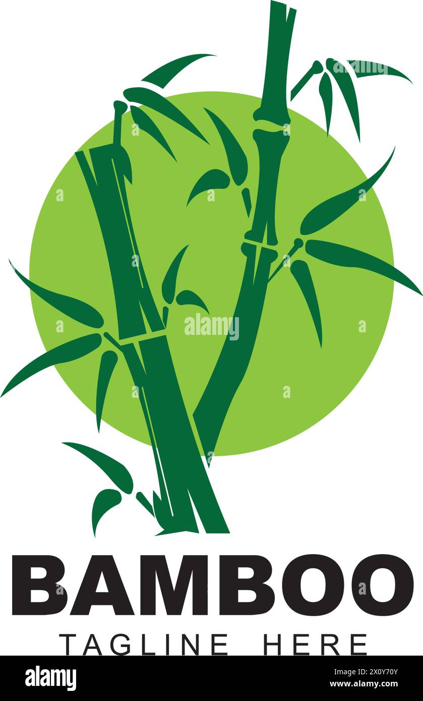 Bamboo logo vector icon illustration design Stock Vector