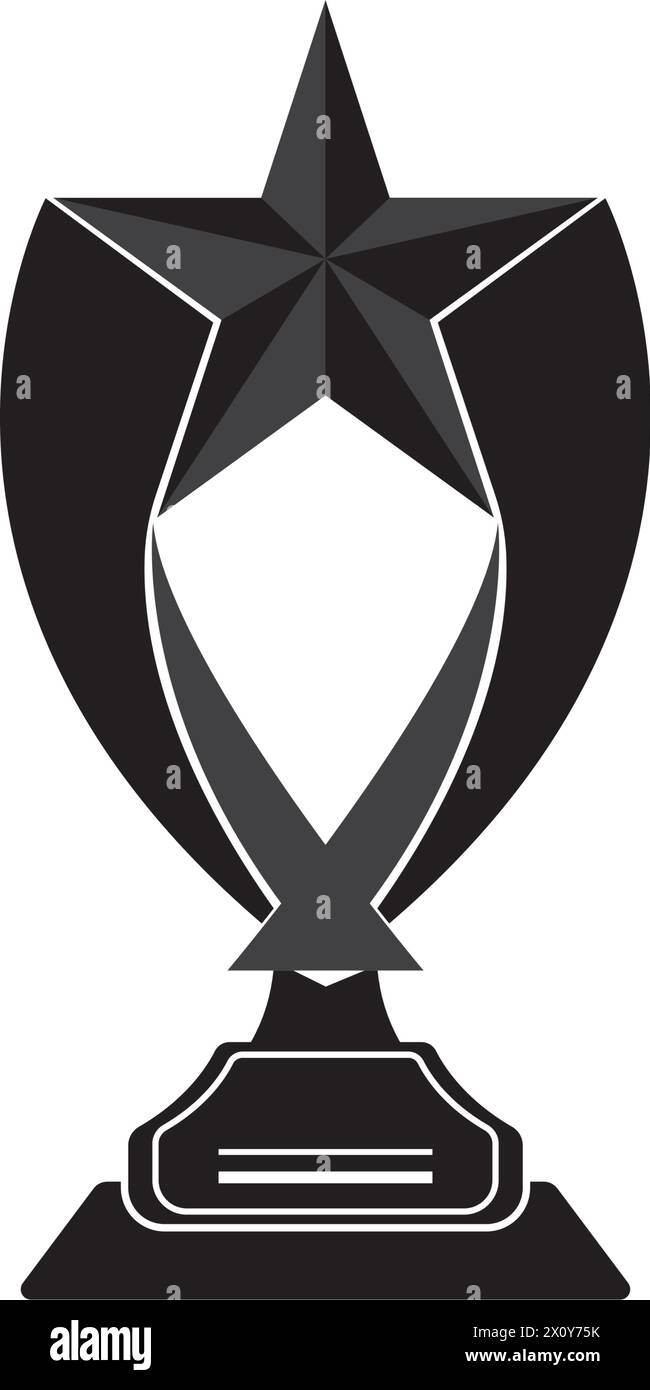 Trophy icon logo vector design template Stock Vector