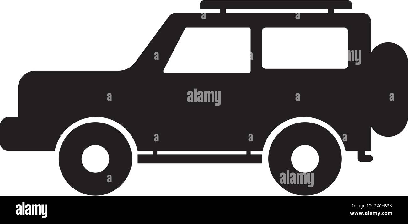 black-4x4-car-illustration-front-view-stock-vector-image-art-alamy