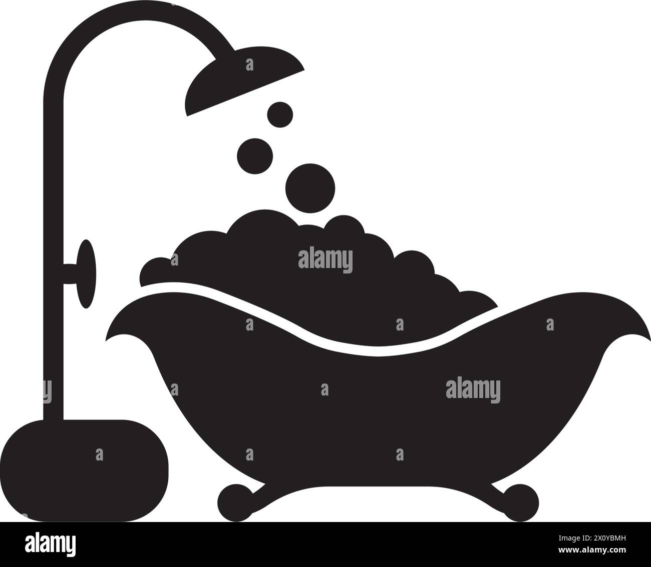 bathtub icon logo vector ilustration Stock Vector Image & Art - Alamy