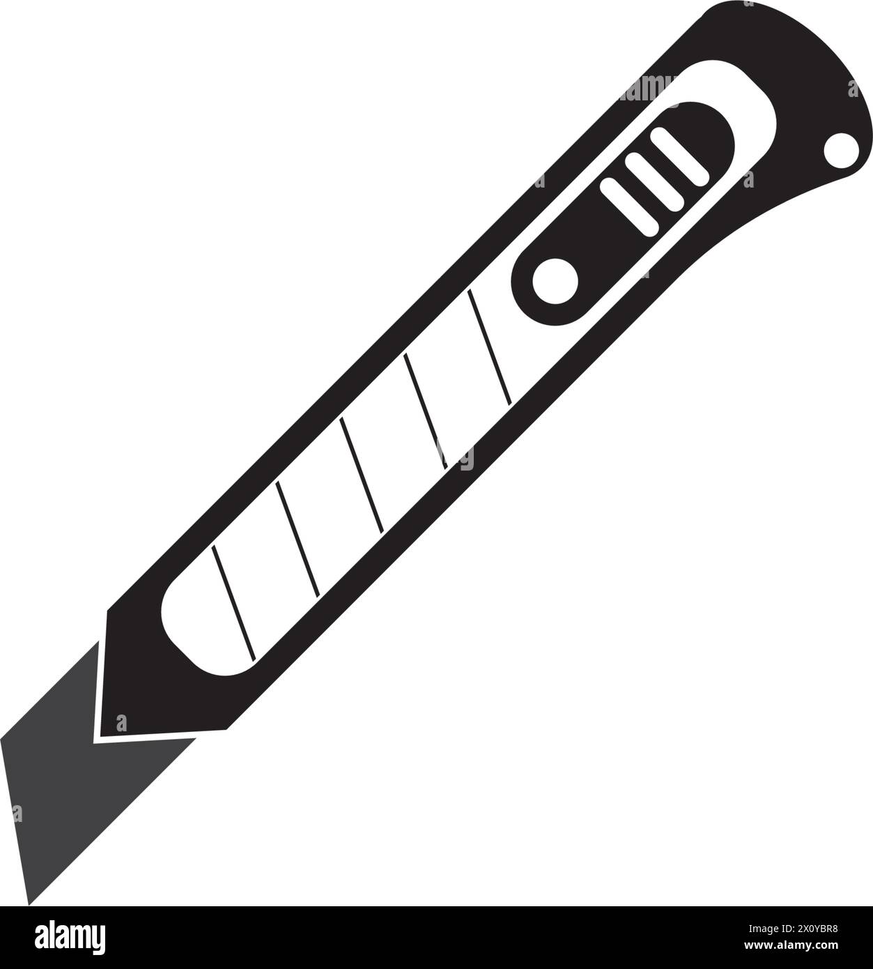 cutter knife - stationery icon vector design template Stock Vector