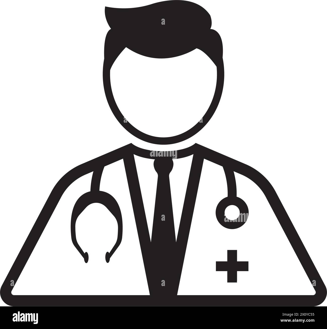 Doctor icon flat vector illustration Stock Vector Image & Art - Alamy
