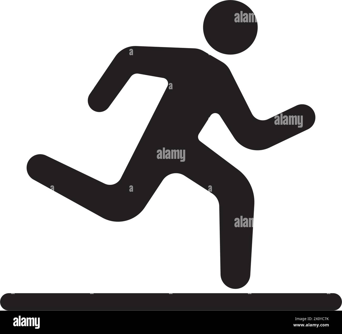 running icon. vector illustration symbol design. Stock Vector