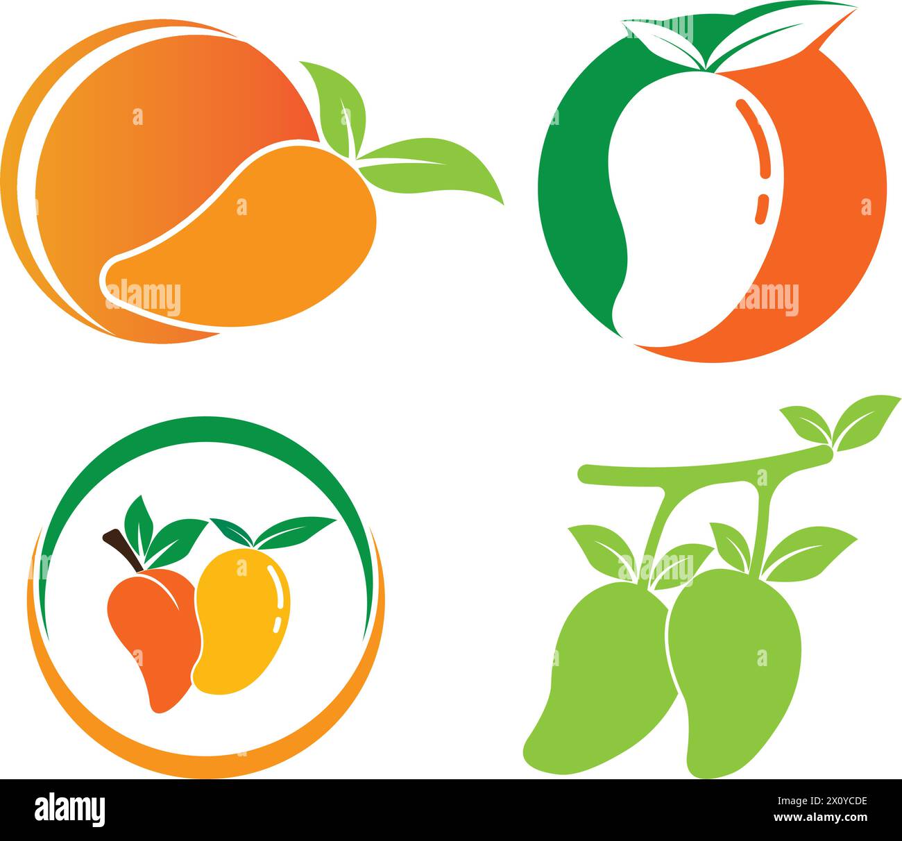 Mango vector icon. illustration logo template Stock Vector