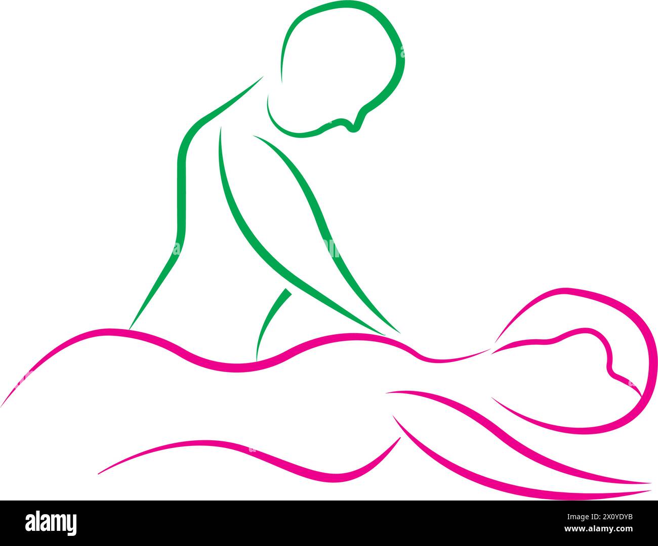 Body massage logo vector illustration Stock Vector