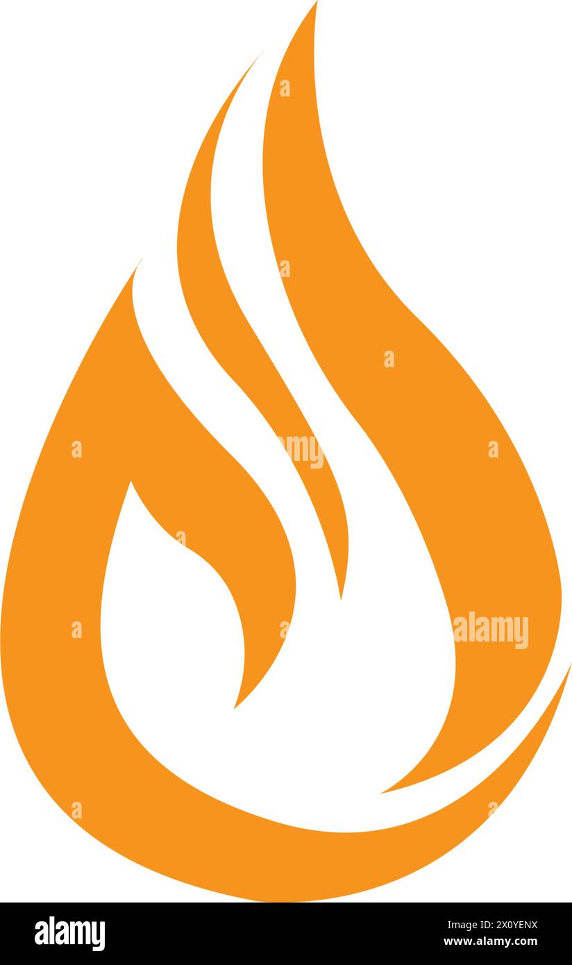 fire icon logo vector design template Stock Vector