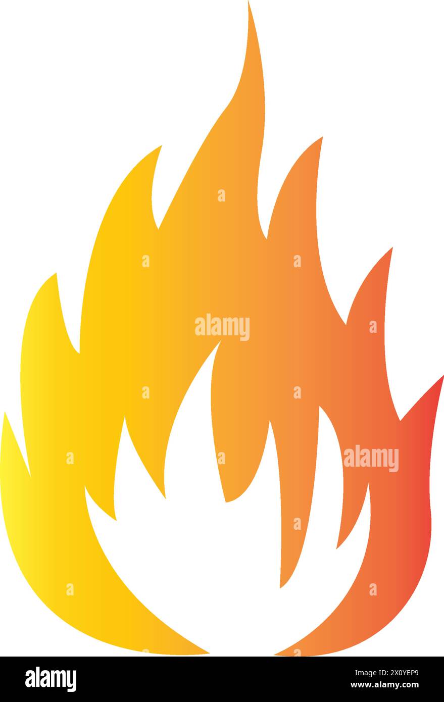 fire icon logo vector design template Stock Vector