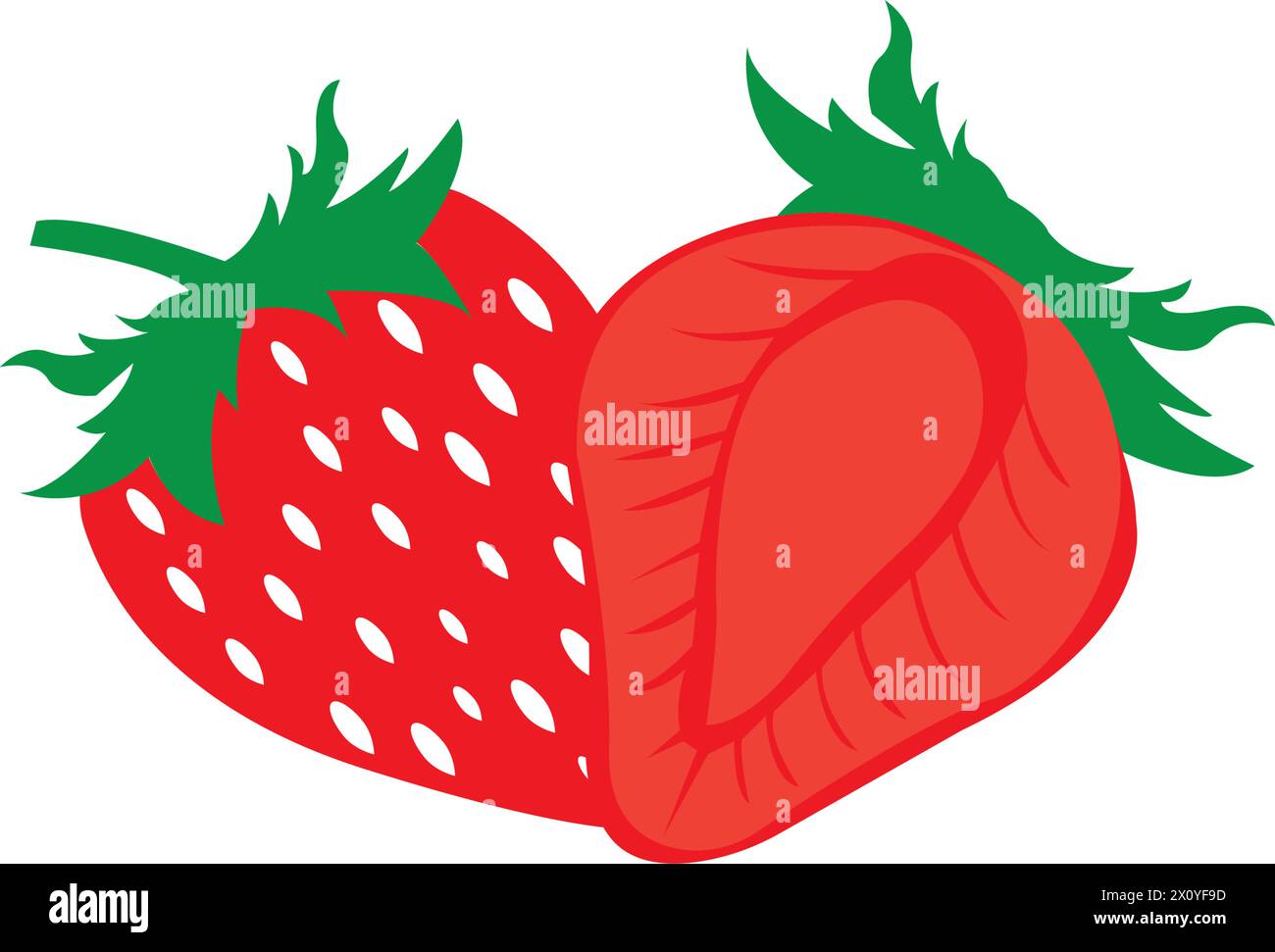 Strawberry fruit icon logo, vector design illustration Stock Vector ...