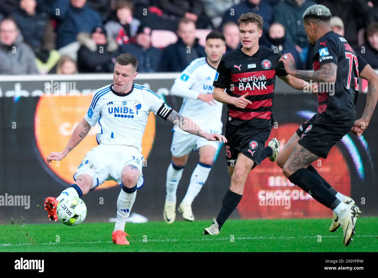 Superliga match between FC Midtjylland and FC Copenhagen at MCH Arena ...