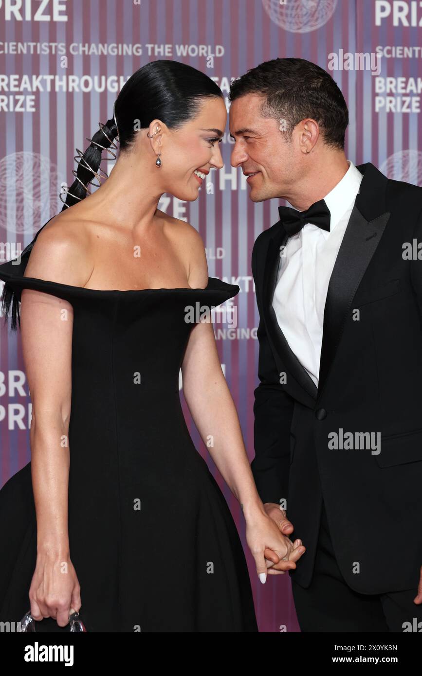 Katy Perry and Orlando Bloom attends the 2024 Breakthrough Prize Ceremony at Academy Museum of Motion Pictures on April 13, 2024 in Los Angeles, California. Photo: CraSH/imageSPACE Stock Photo
