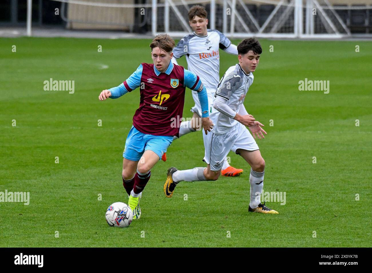 Landore, Swansea, Wales. 13 April 2024. Lucas Wane of Burnley in action ...
